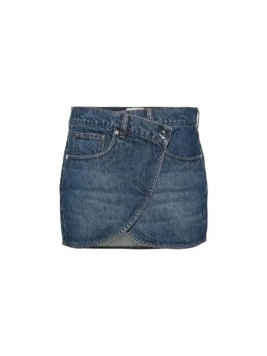 Coperni Twist Waist Denim Skirt COPJ24252 BLUE - COPERNI - BALAAN 1