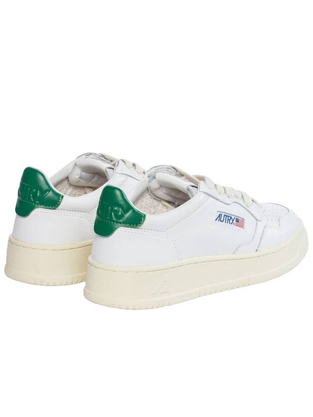 Medalist Green Tab Leather Low Top Sneakers White - AUTRY - BALAAN 4