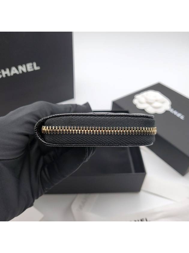 Caviar CC logo zipper card holder classic black AP3977 - CHANEL - BALAAN 6