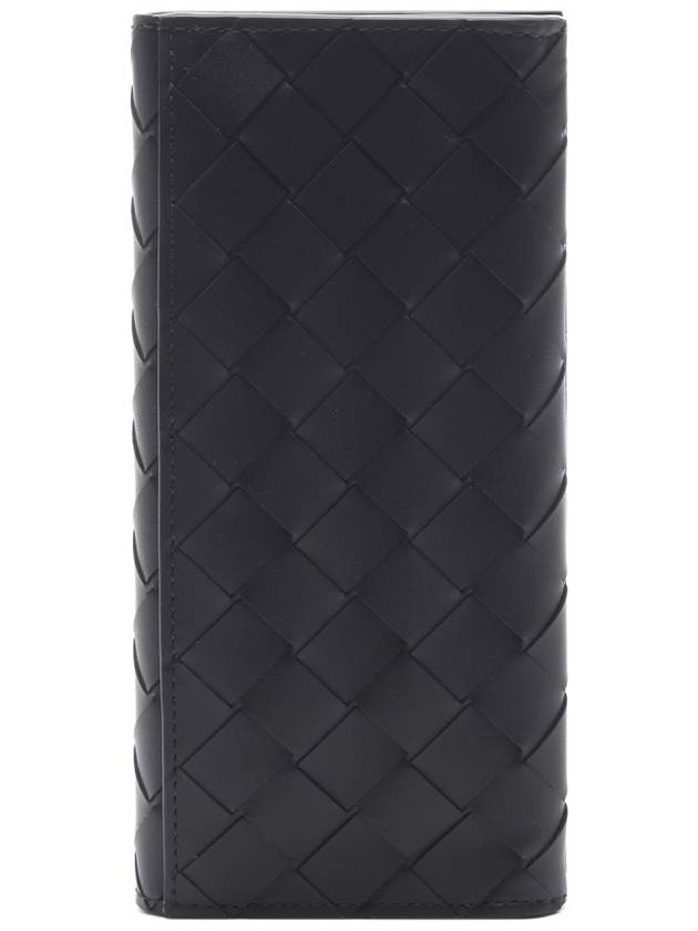 Men's Intrecciato Weaving Long Wallet Black - BOTTEGA VENETA - BALAAN 3