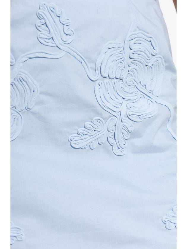 ROTATE Short Cotton Skirt, Women's, Light Blue - ROTATE - BALAAN 5