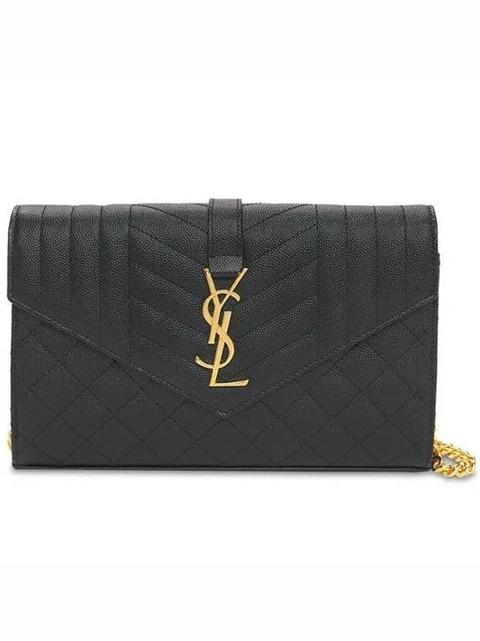 Cassandre Monogram Chain Cross Bag Black - SAINT LAURENT - BALAAN 2