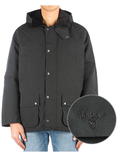 Men's Winter Ashby Hooded Jacket Black - BARBOUR - BALAAN 2