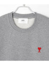 Small Heart Logo Sweatshirt Grey - AMI - BALAAN 5