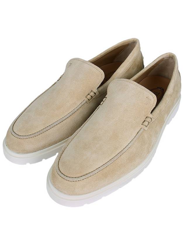 Casual Suede Slipper Loafers Beige - TOD'S - BALAAN 3