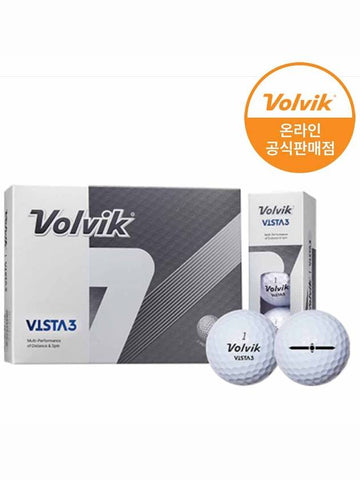 Vista3 golf ball VISTA3 distance-only 12 balls - VOLVIK - BALAAN 1