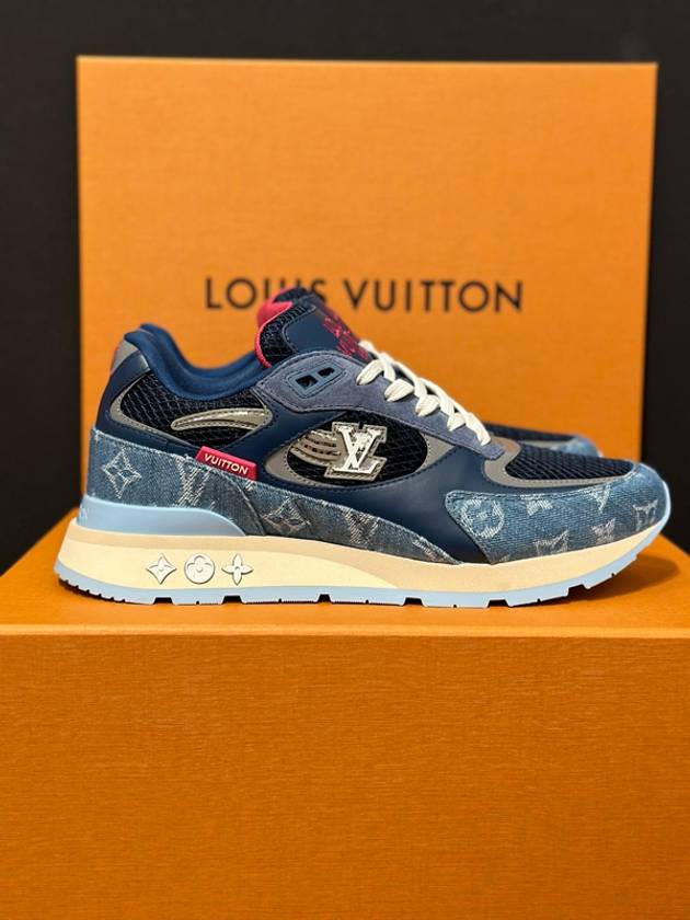 Men's Runaway Blue Denim Sneakers - LOUIS VUITTON - BALAAN 2