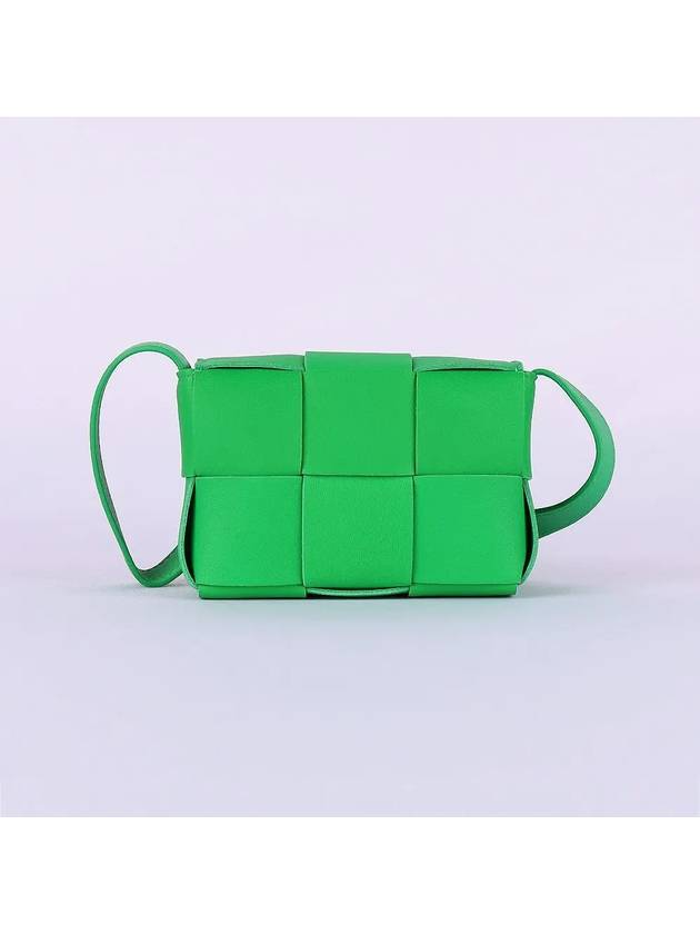 Intrecciato Cassette Small Cross Bag Green - BOTTEGA VENETA - BALAAN 3