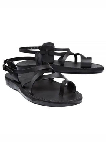 SANDALS NO 6 THE GOOD SHEPHERD BUCKLE BLACK - JERUSALEM - BALAAN 1