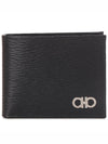 Gancini Half Wallet Black - SALVATORE FERRAGAMO - BALAAN 2