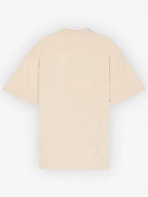 Bold Fox Head Patch Oversized Polo Shirt Beige - MAISON KITSUNE - BALAAN 3