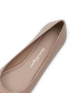 Vara Bow Metallic Leather Flats Beige - SALVATORE FERRAGAMO - BALAAN 6