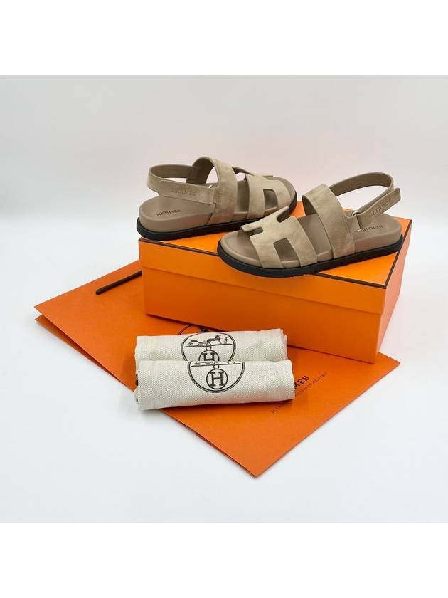 Genius Sandals Beige Sable - HERMES - BALAAN 11