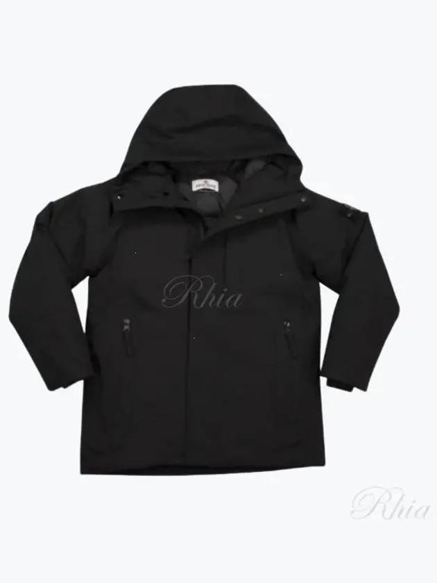 Kids Logo Patch Hooded Padding Black - STONE ISLAND - BALAAN 2