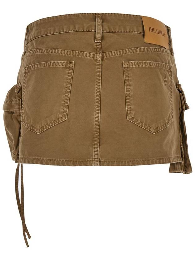 'Fay' Beige Mini-Skirt With Oversized Cargo Pockets In Denim Woman - THE ATTICO - BALAAN 2