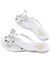 Rubber Rockstud Flip Flops White - VALENTINO - BALAAN 7