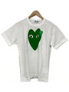 P1T060 1 Green Heart Logo Short Sleeve T Shirt Comme des Garcons - COMME DES GARCONS - BALAAN 1