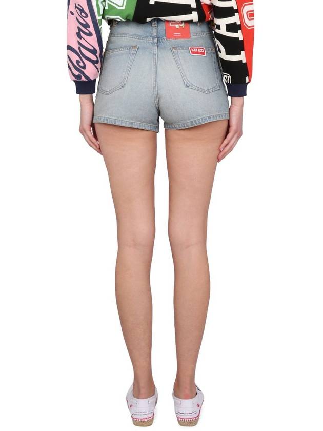 Kenzo Short In Denim - KENZO - BALAAN 4