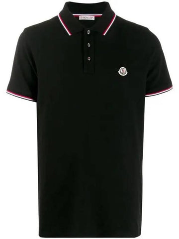 8A70300 Logo Patch PK Polo Collar Short Sleeves - MONCLER - BALAAN 1