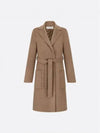 Belted Coat Brown Reversible Wool Internal Oblique - DIOR - BALAAN 2