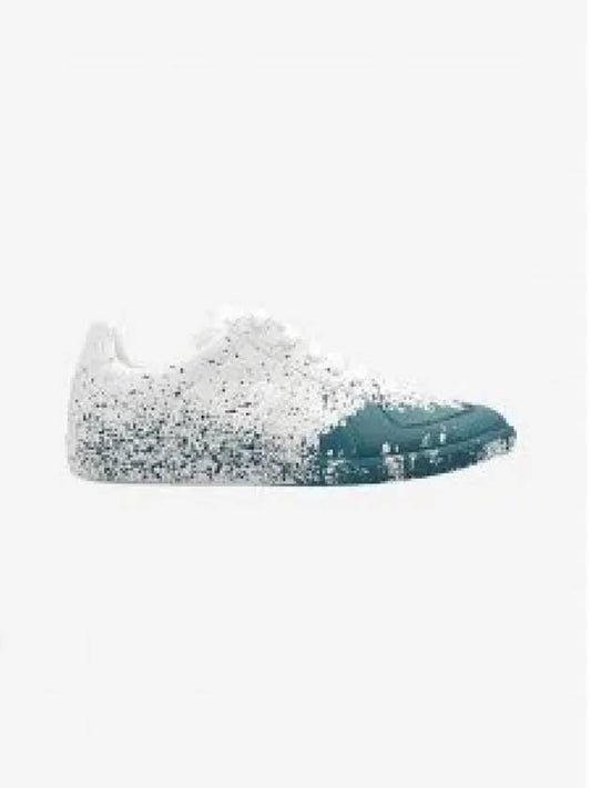 Replica Painting Low Top Sneakers White Oil Blue - MAISON MARGIELA - BALAAN 2