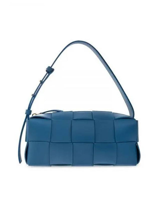 Brick Cassette Intrecciato Small Shoulder Bag Blue - BOTTEGA VENETA - BALAAN 2