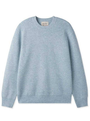 Wool Blend Sweater Sky Blue - BLACKBROWN - BALAAN 1