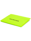 logo card wallet neon yellow - BALENCIAGA - BALAAN.