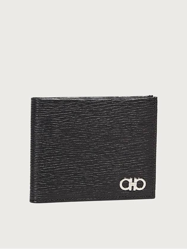 Gancini Half Wallet Black - SALVATORE FERRAGAMO - BALAAN 2