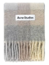 Check Mohair Muffler Vanilla Beige Lavender - ACNE STUDIOS - BALAAN 2