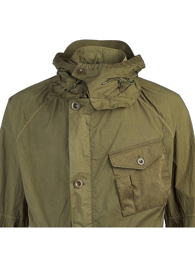 Mid Layer Flap Pocket Hooded Jacket Dark Green - TEN C - BALAAN 5