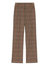 Houndstooth Tailored Check Straight Pants Brown - BURBERRY - BALAAN 2