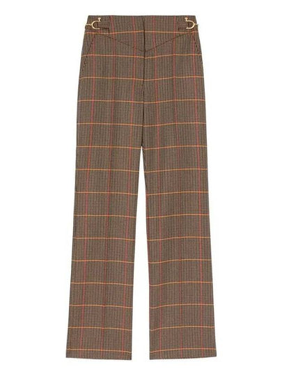 Houndstooth Tailored Check Straight Pants Brown - BURBERRY - BALAAN 2