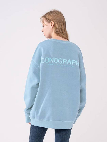 Pigment Heavy Cotton Trinity Sweatshirt Light Blue - ICONOGRAPHY - BALAAN 2