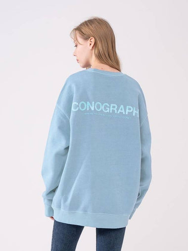 Pigment Heavy Cotton Trinity Sweatshirt Light Blue - ICONOGRAPHY - BALAAN 1