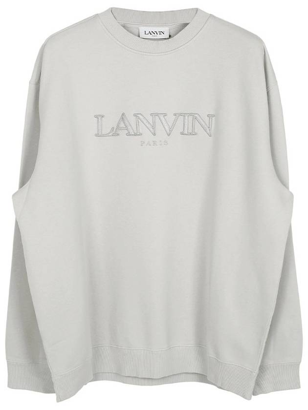 Embroidered Logo Sweatshirt Grey - LANVIN - BALAAN 2