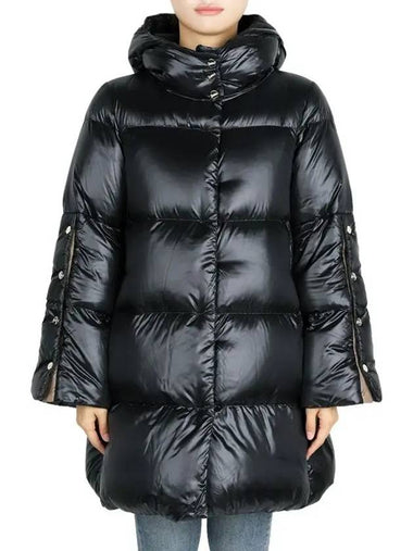 Women s Padded Open Side Down Jacket Black PI001782D 12017Z 9300 - HERNO - BALAAN 1