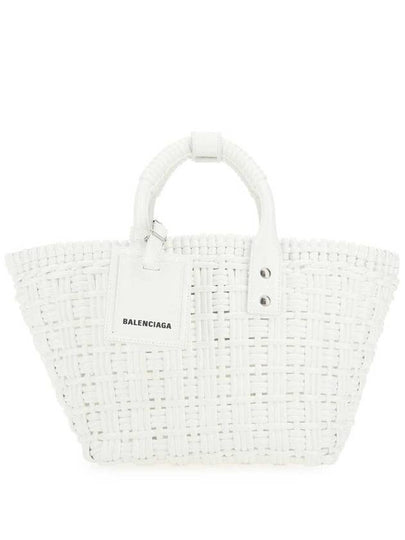 Bistro XS Basket Tote Bag White - BALENCIAGA - BALAAN 2