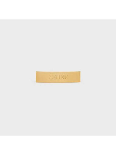 Brass And Steel Gold Finish Hair Clip Gold - CELINE - BALAAN 1