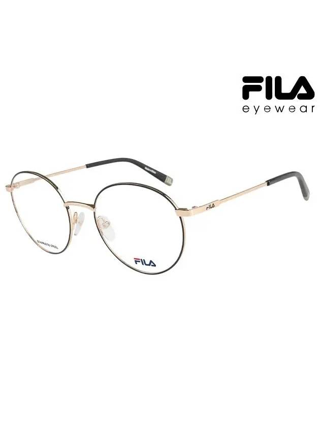 Glasses Frame VFI093 0301 Round Metal Men Women Glasses - FILA - BALAAN 2