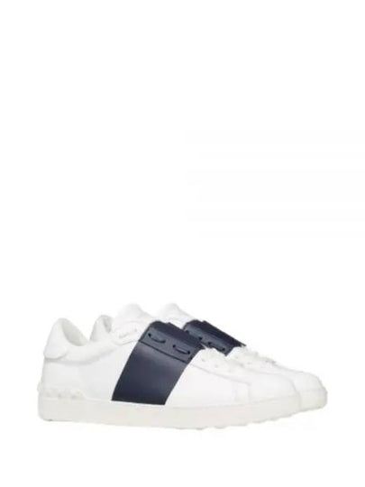 Open Low Top Sneakers White Navy - VALENTINO - BALAAN 2