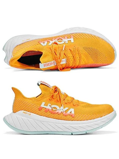 Carbon X 3 Low Top Sneakers Bright Orange - HOKA ONE ONE - BALAAN 1