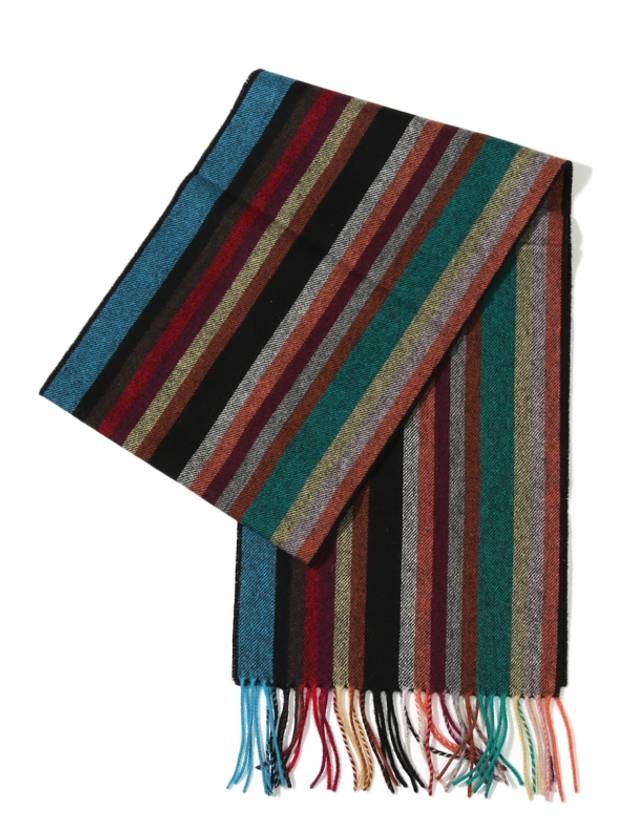 Wool Stripe Multi Color Scarf - PAUL SMITH - BALAAN.