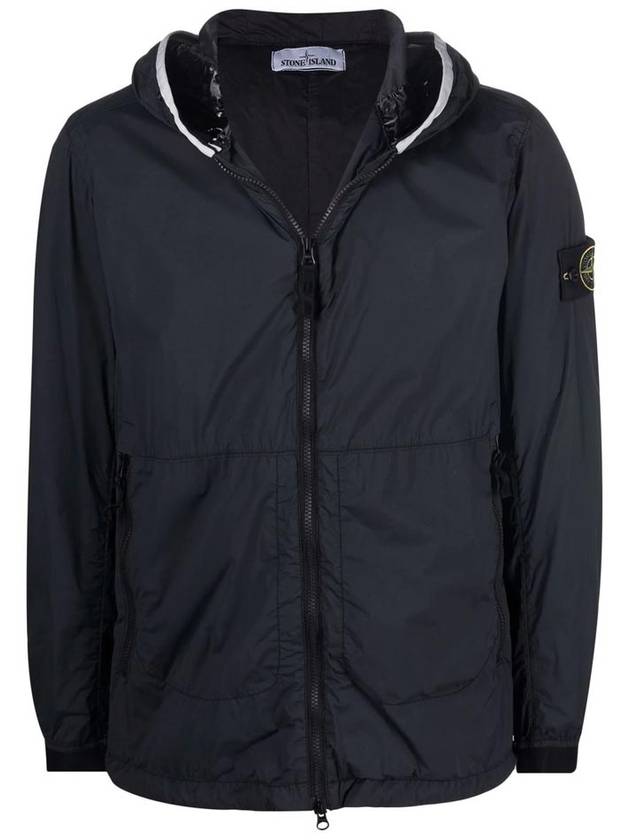 Wappen Patch Skin Touch Nylon Hooded Jacket Black - STONE ISLAND - BALAAN 2