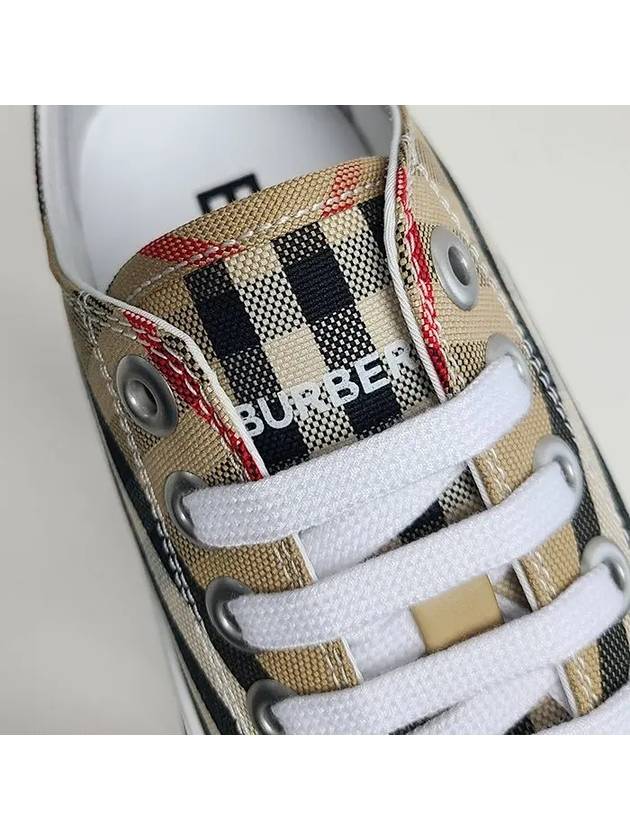 Vintage Check Cotton Sneakers Archive Beige - BURBERRY - BALAAN 4