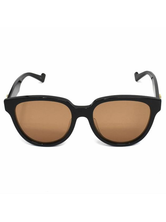 Eyewear round horn rim sunglasses brown - GUCCI - BALAAN 1