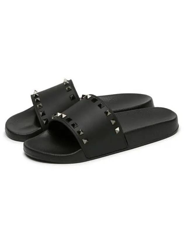 Men s Rockstud Black Slippers 0873 JGC 0NO 1156344 - VALENTINO - BALAAN 1