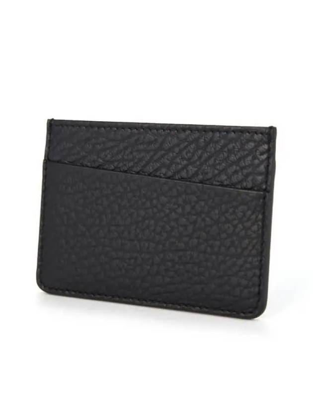 Grain Leather Stitch Card Wallet Black - MAISON MARGIELA - BALAAN 4