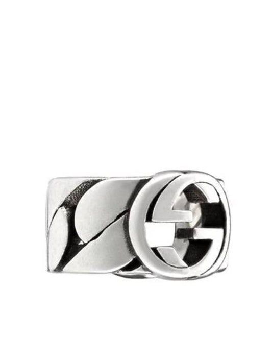 Interlogging G Ear Cuff Silver - GUCCI - BALAAN 1