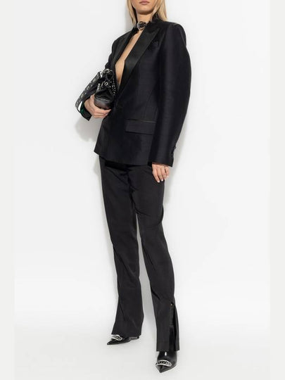 Dsquared2 Blazer With Satin Inserts, Women's, Black - DSQUARED2 - BALAAN 2